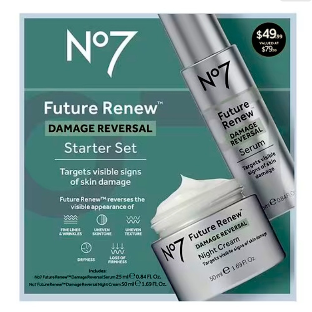 No7 Future Renew Damage Reversal Starter Kit Moisturizer & Serum